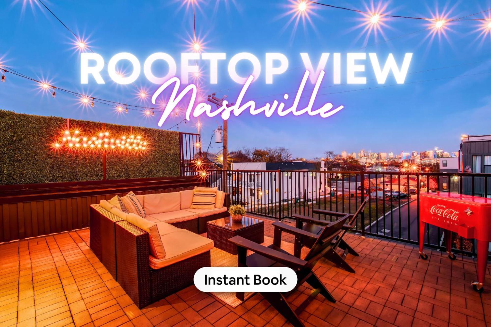 Huge Space 10 Beds Rooftop With City Views Villa Nashville Exterior photo